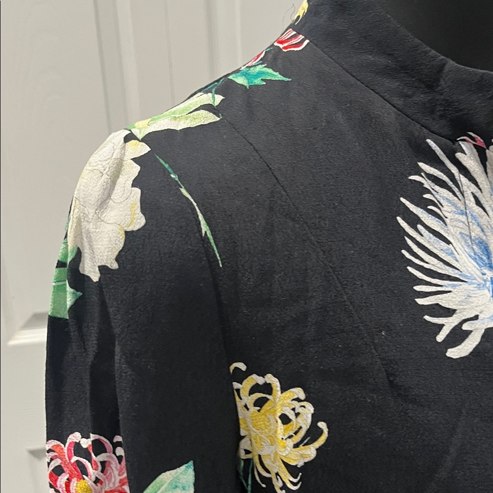 Zara Basic Collection Multicolor Floral Bomber Ja… - image 6